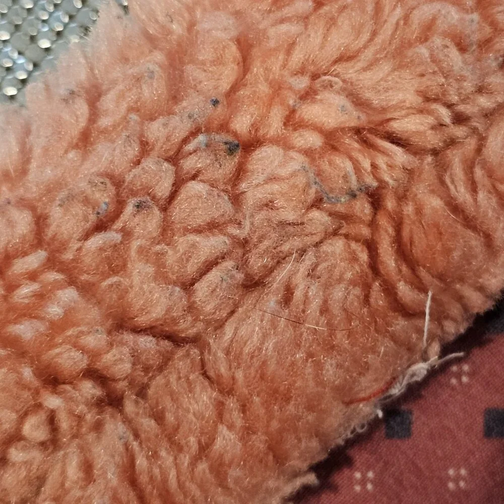 MCM VTG 1950s Korean Mink Peach‎ Pink Floral Blanket Coverlet Twin Heavy 58x81
